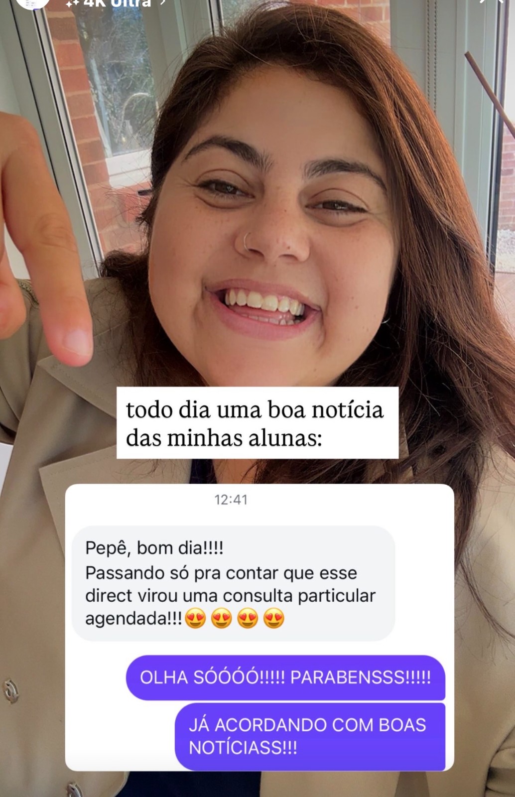 O Instagram mostra o que *as pessoas percebem* sobre você